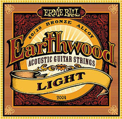 Ernie Ball Earthwood 80/20 Bronze Light Acoustic Guitar Strings - Premium Sound for Folk, Country & Fingerstyle Playing - Perfect for Beginners & Professionals