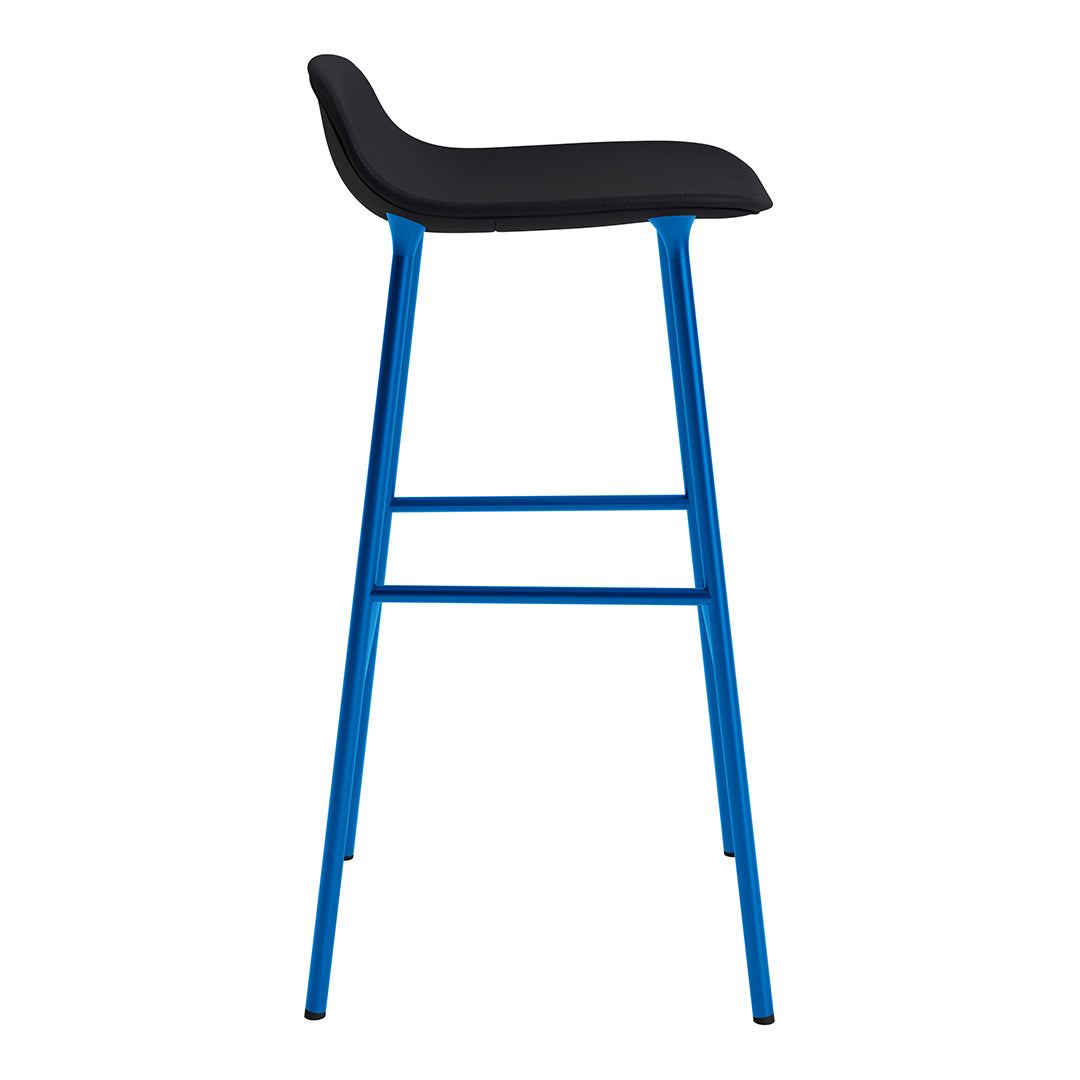 Modern Form Bar Stool with Sturdy Metal Legs & Comfortable Upholstered Seat - Perfect for Kitchen Islands, Home Bars & Commercial Use