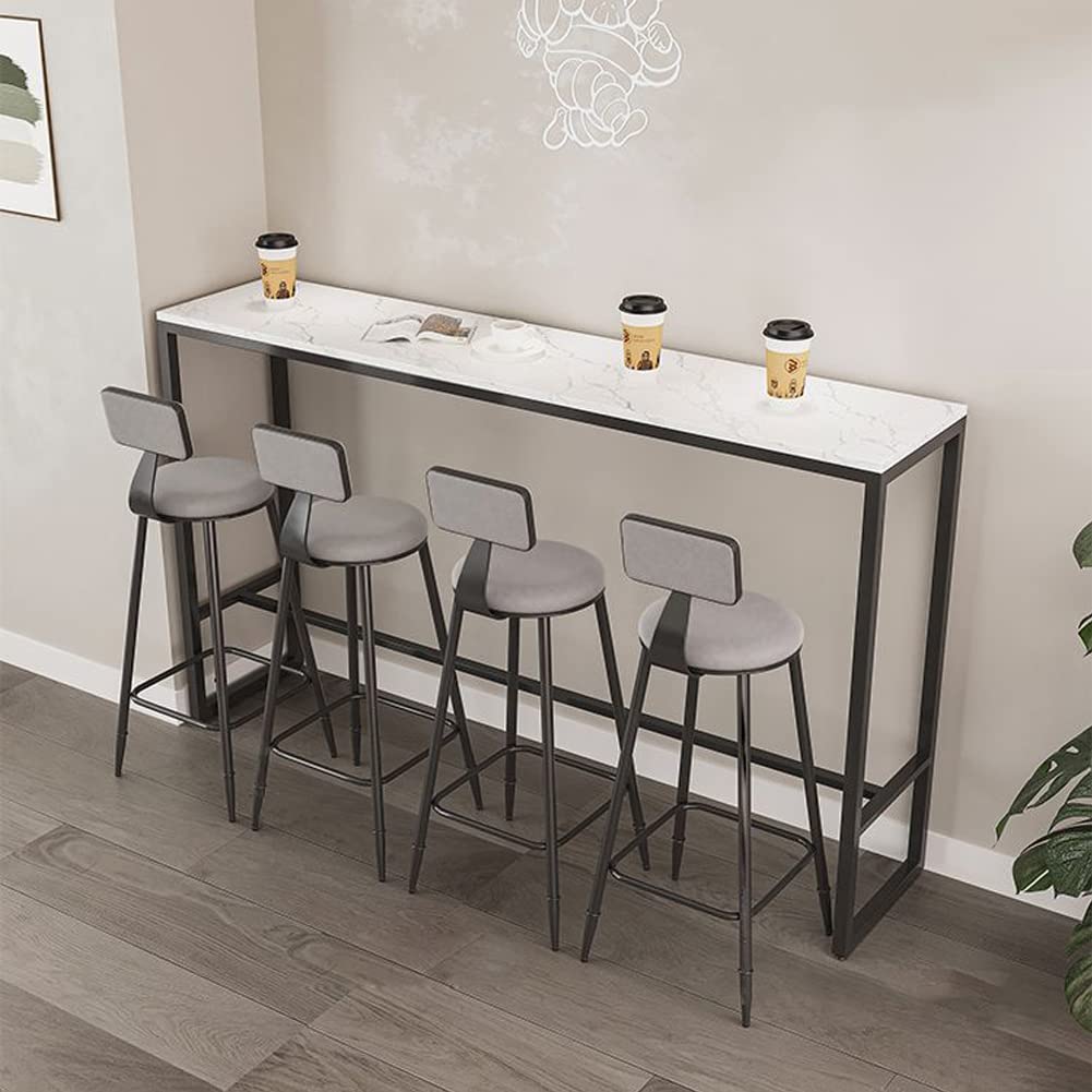 KWOKING Scandinavian Nordic Style Iron Bar Stool Set of 8 - 30