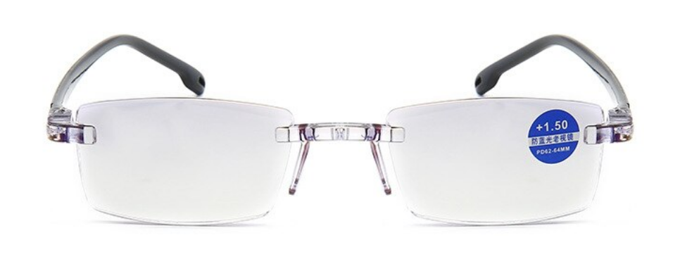 Rimless Reading Glasses for Women & Men - Lightweight Blue Light Blocking Readers for Computer, Reading & Office Use