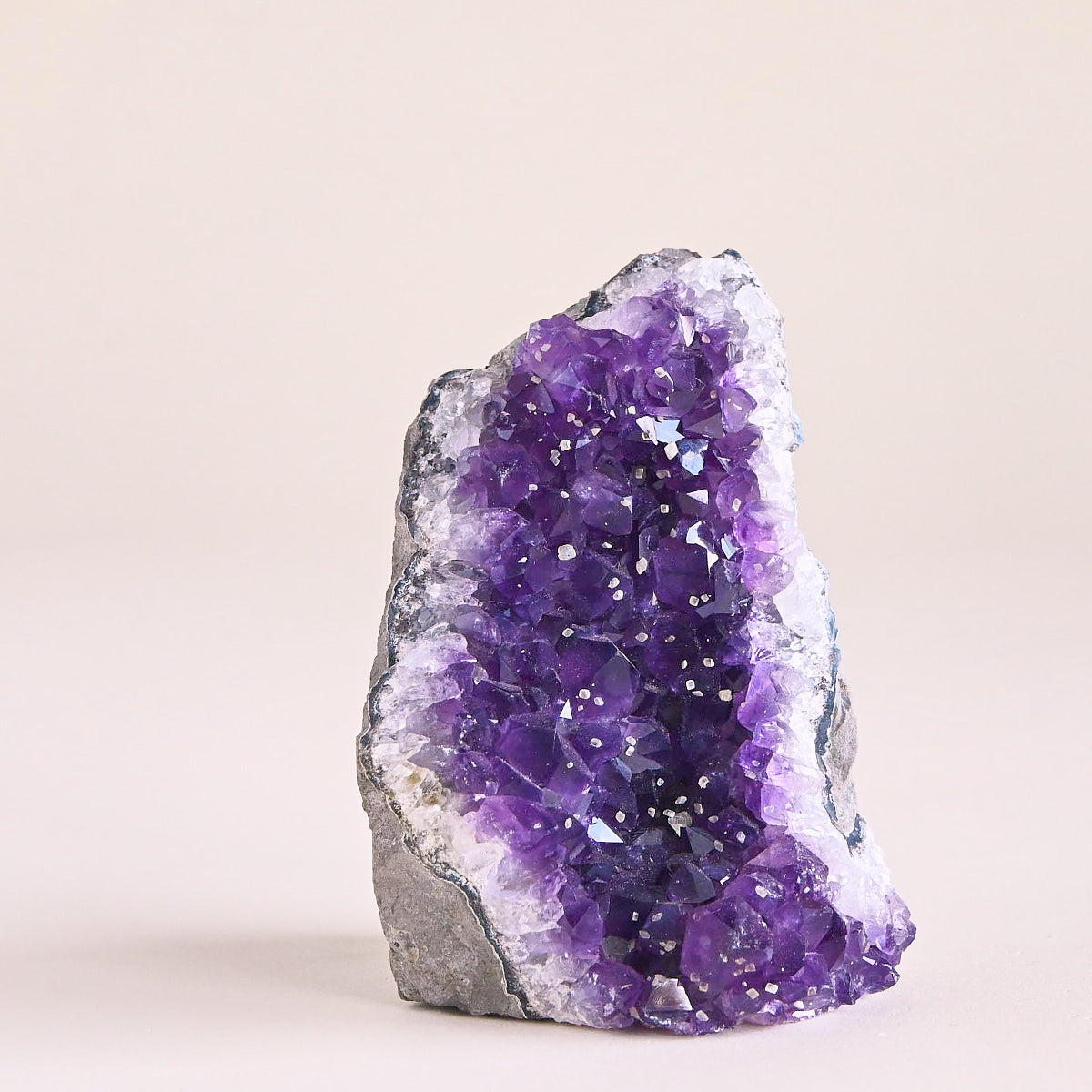 Natural Amethyst Geode with Cut Base - Large Purple Crystal Cluster for Home Decor, Meditation & Healing - Perfect for Living Room, Office or Gift