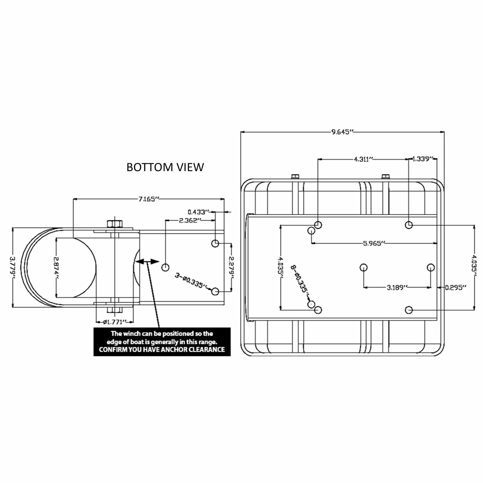 TFCFL 45 LBS Electric Anchor Winch Kit - 12V Heavy Duty Marine Windlass with Remote Control, Saltwater Resistant for Fishing Boats & Pontoon Boats - Perfect for Deep Sea Fishing & Water Sports