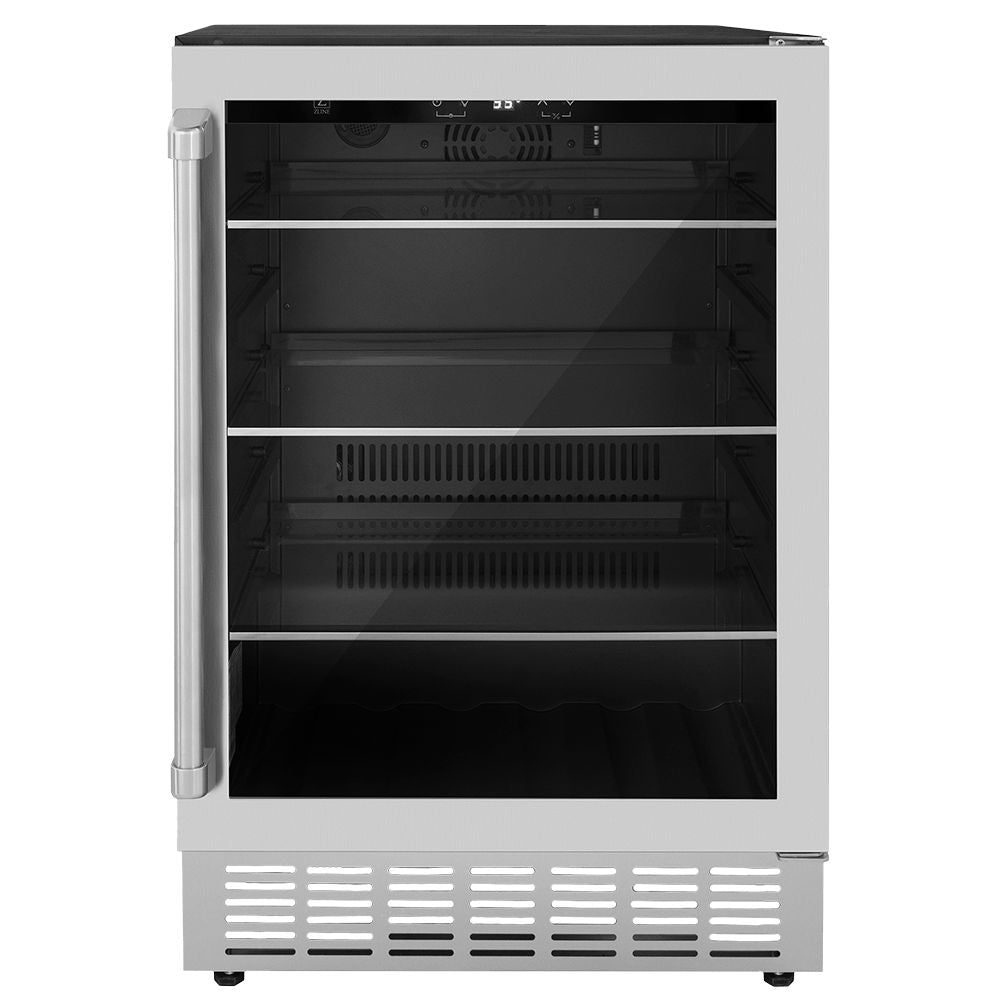 ZLINE 36-inch Stainless Steel Kitchen Package - Gas Range, Range Hood, Microwave Drawer, Dishwasher & Beverage Fridge | Premium Appliance Bundle for Modern Kitchens | Perfect for Home Chefs & Entertaining Guests