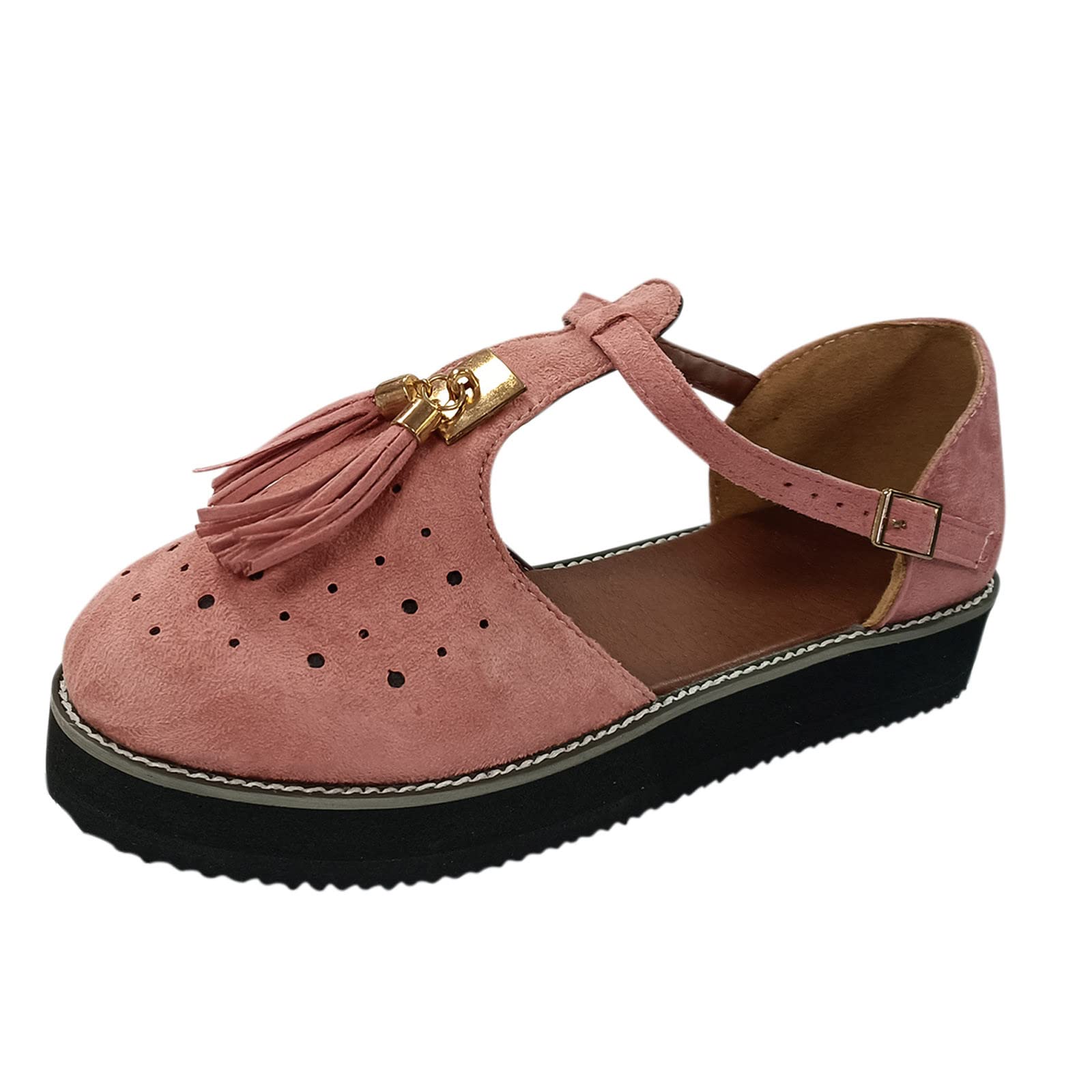 Women's Platform Hollow Tassel Casual Sandals - Fashion Fringe Sandals for Ladies, Comfortable Wedding & Summer Beach Shoes for Women
