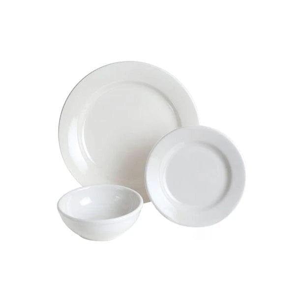 Premium White Porcelain Dinnerware Set - 16-Piece Elegant Tableware for Formal Dining & Entertaining | Dishwasher & Microwave Safe