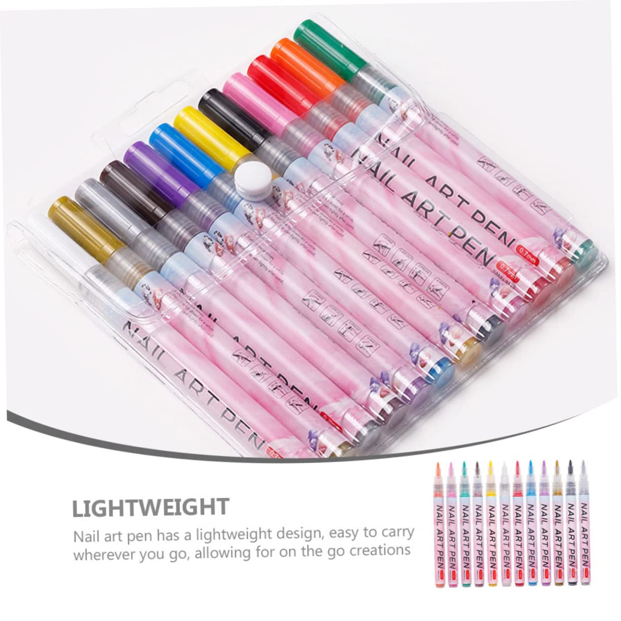 BIUDECO 12pcs Nail Art Paint Pens Set - Precision Tip Nail Polish Pens for Creative Designs, DIY Manicure & Professional Nail Art (Perfect for Home Salon, Party Nails & Gift Ideas)