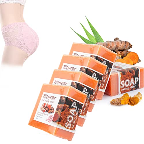 PlumpOrigin Natural Ginger Soap for Butt Enlargement & Hip Lifting - Turmeric Enriched Bar Soap for Lymphatic Drainage - Suitable for All Skin Types (5 Pack) - Perfect for Body Shaping & Skin Care Routine