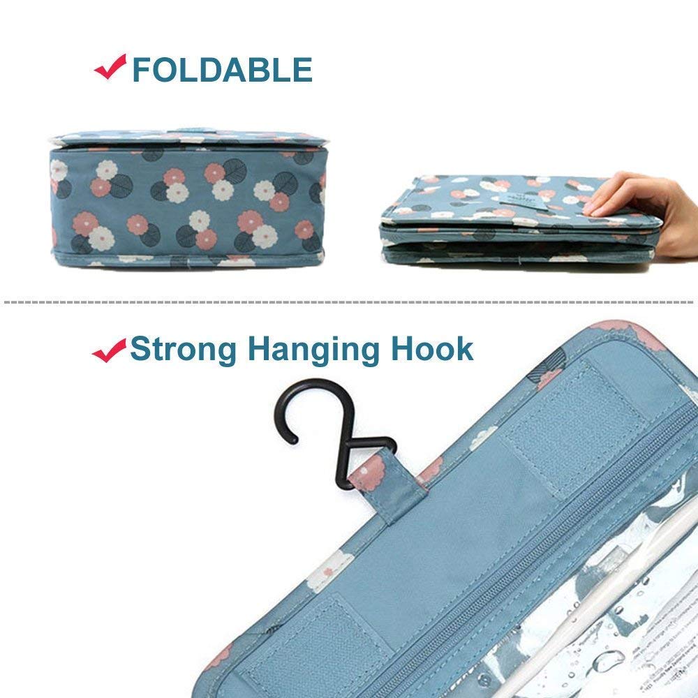 CLUSPEX Waterproof Hanging Toiletry Bag for Travel - Multi-Function Cosmetic Organizer with Multiple Pockets, Makeup Bag for Women & Men (Random Colors) - Perfect for Camping, Gym, Business Trips & Daily Use