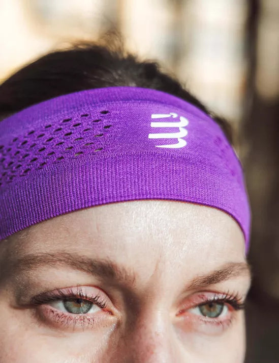Compressport Unisex Thin Headband On/Off - Sweat-Wicking Sports Headband for Running, Cycling & Workouts - Lightweight & Breathable (Lilac)