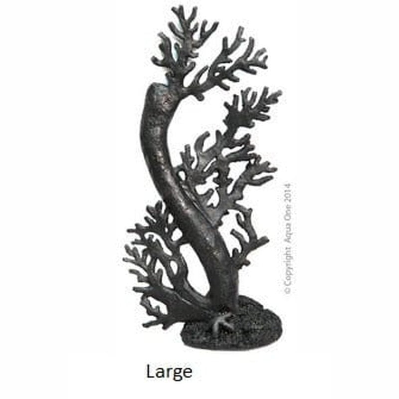 Aqua One Copi Coral Stems Black - Artificial Aquarium Plants for Fish Tank Decor, Low Maintenance & Realistic Underwater Scenery - Perfect for Freshwater & Saltwater Tanks, Aquascaping & Betta Fish Habitats