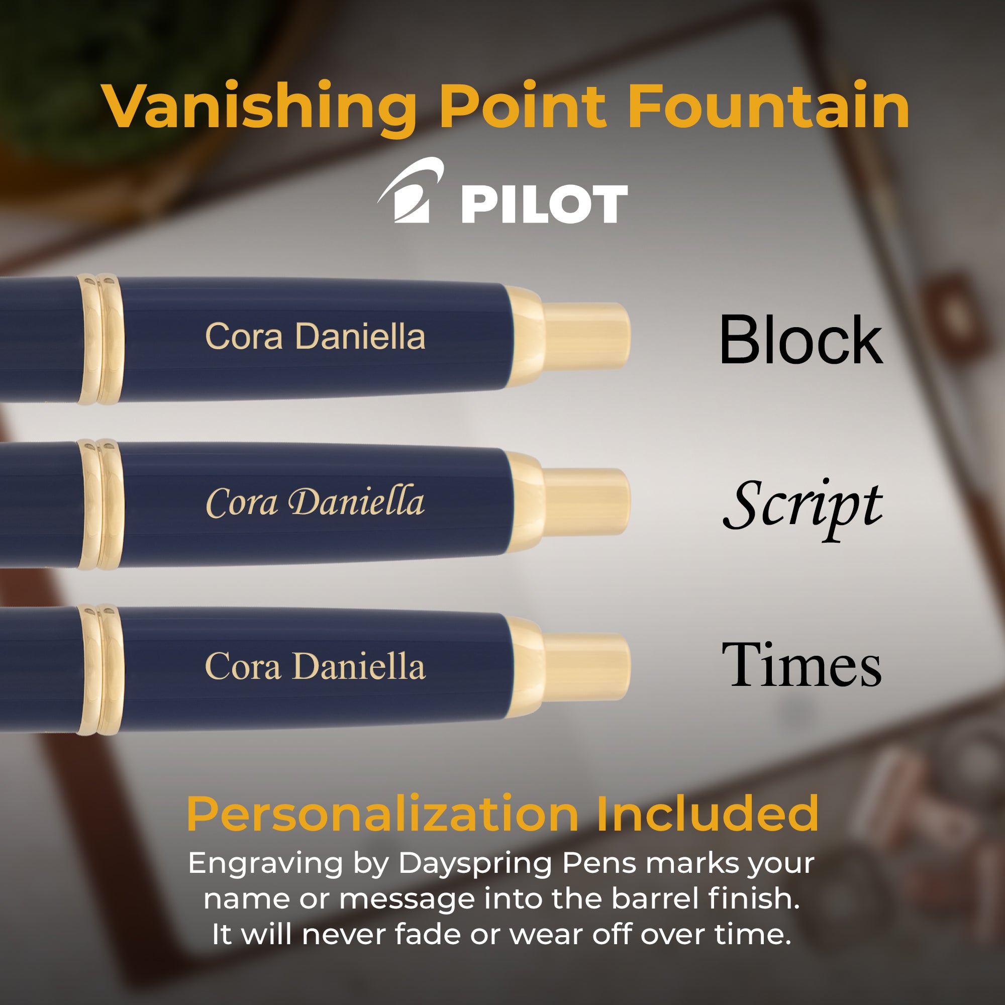 Premium Pilot Vanishing Point Fountain Pen - Blue Lacquer with 18K Gold Trim | Smooth Retractable Nib for Professionals & Writers | Perfect for Office, Journaling & Gift Giving