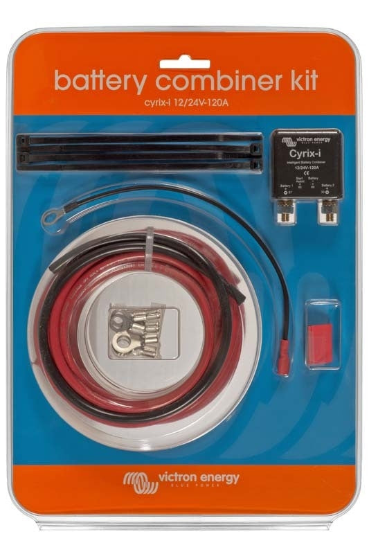 Victron Energy Cyrix CT 12V/24V 120A Battery Combiner Kit - Dual Battery Charging System for Marine, RV & Off-Grid Solar Power Applications