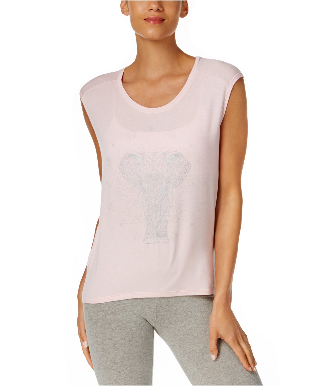 Gaiam Women's Dani Graphic T-Shirt - Soft Cotton Casual Tee for Yoga & Workout (Chalk Pink, X-Small) | Perfect for Gym, Running & Everyday Wear