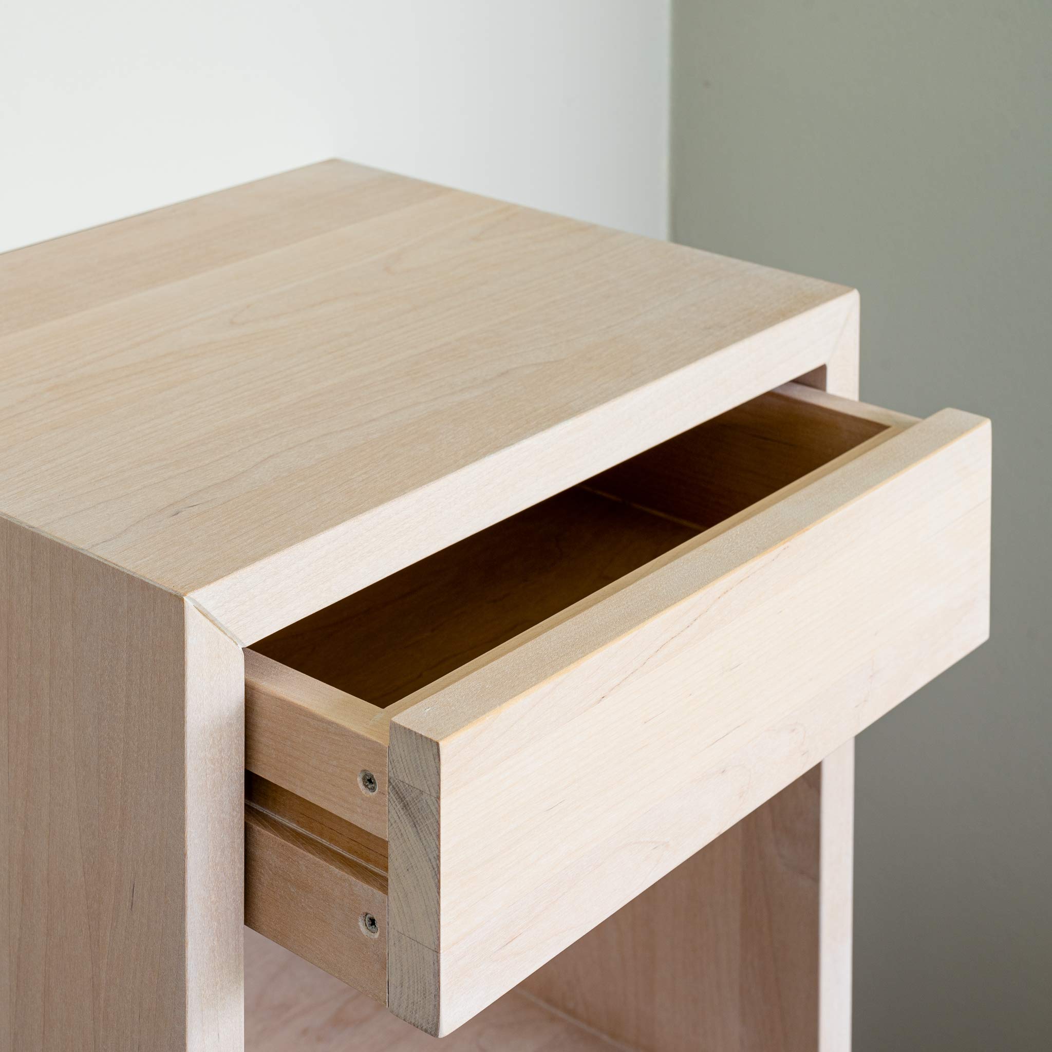 Modern White Floating Nightstand with Drawer - Minimalist Bedside Table for Small Spaces - Perfect for Bedrooms, Apartments & Dorm Rooms