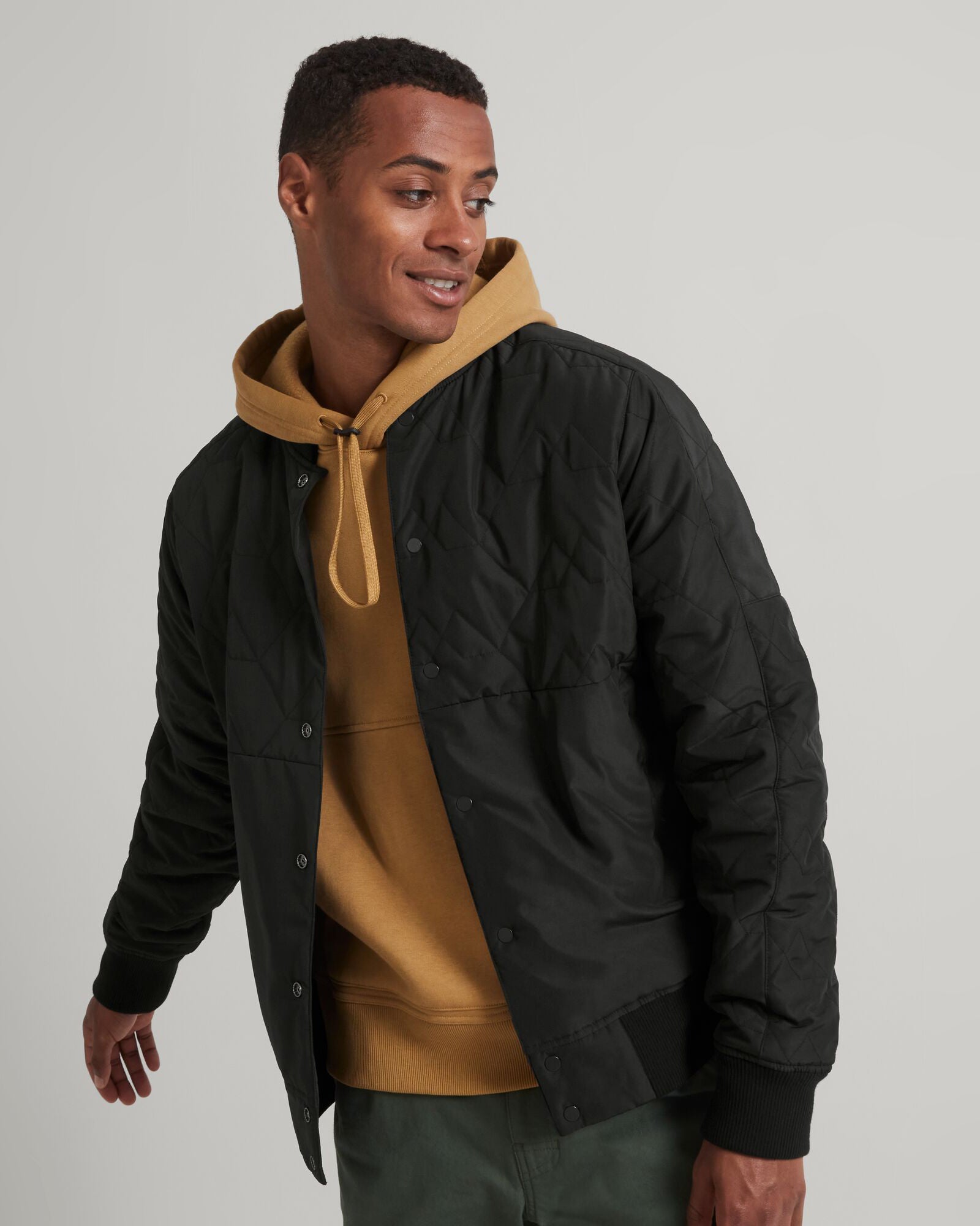 2-Way MNS Reversible Bomber Jacket for Men - Black | Lightweight Windbreaker for Casual Wear & Outdoor Activities