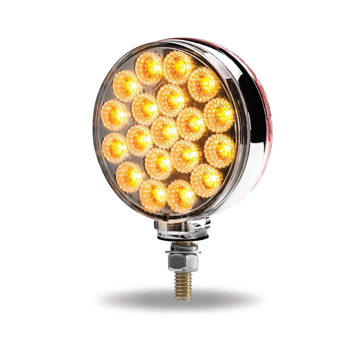 Trux Accessories TLED-DFXB Double Face Dual Revolution Amber/Red/Blue LED Light Bar (38 Diodes) - Ideal for Off-Road Trucks, Emergency Vehicles, and Construction Equipment