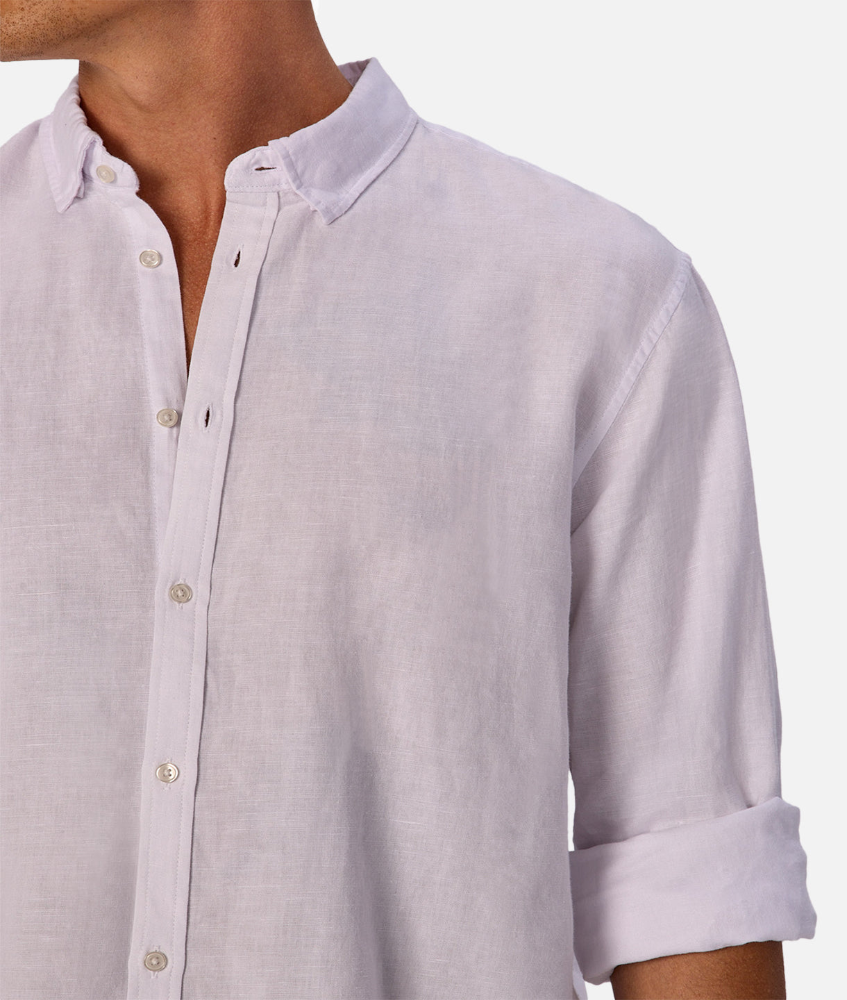 Premium Tennyson Linen Blend Long Sleeve Shirt for Men - Breathable White Button-Up Shirt - Perfect for Casual Wear, Office & Summer Outfits