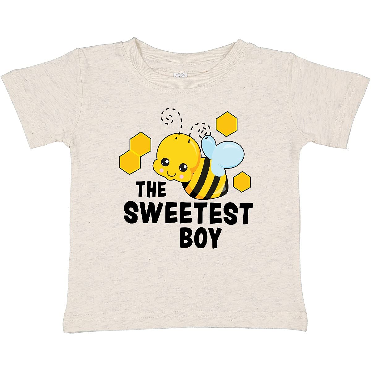 Inktastic Sweetest Boy Bee Honey Combs Baby T-Shirt - Adorable Cute Toddler Outfit for Birthday, Photo Shoots & Everyday Wear