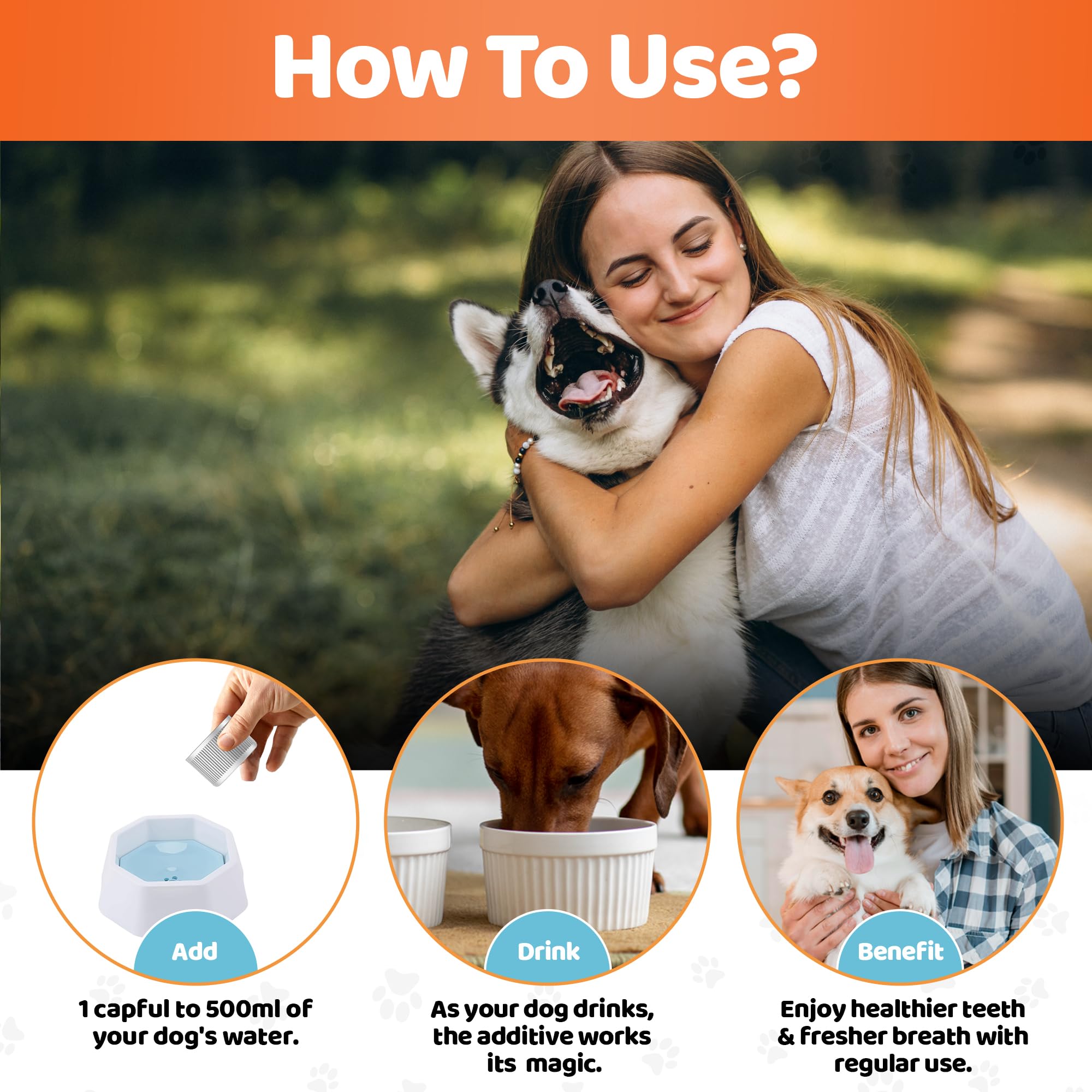 **Natural Dog Breath Freshener & Dental Care Water Additive – Plaque & Tartar Remover, Bad Breath Deodorizer for Dogs – Teeth Cleaning Solution – 500ml – Promotes Oral Hygiene for Fresh Breath & Healthy Gums – Ideal for Daily Use in Water Bowls**