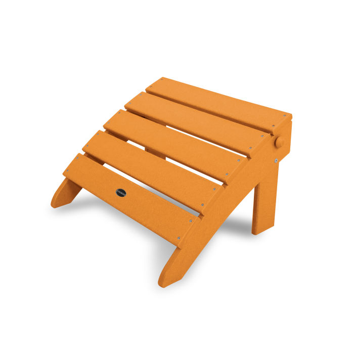 Premium POLYWOOD Classic Oversized Folding Adirondack Ottoman - Weather-Resistant Outdoor Furniture for Patio, Poolside & Garden Relaxation