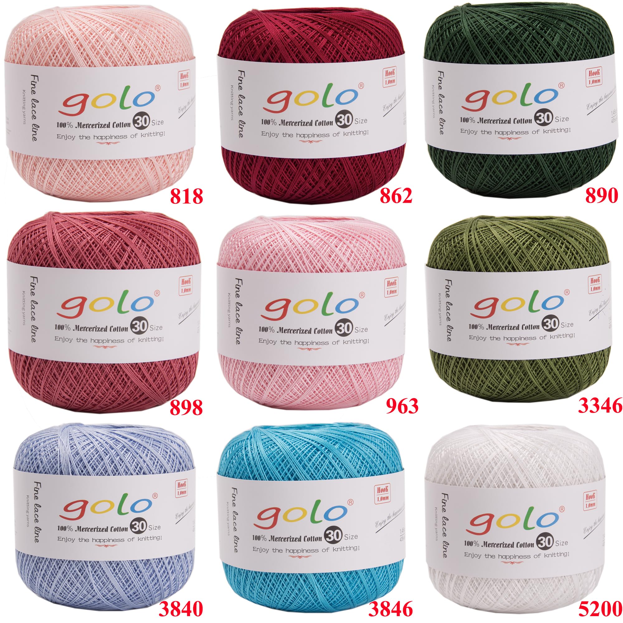 Premium Golo Crochet Thread Size 30 - Soft Hand Knitting Yarn in Yellow 745 for DIY Crafts, Doilies, Lacework & Home Decor Projects