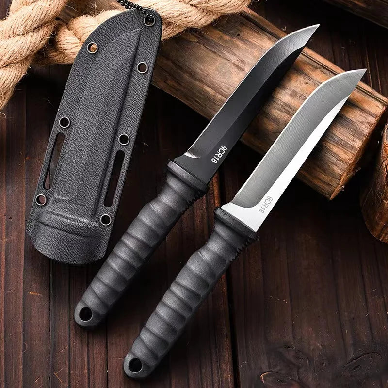Best Outdoor Survival Knife - High Carbon Steel Camping Knife for Hiking, Hunting & Bushcraft | Portable Tactical Knife for Emergency & Wilderness Adventures