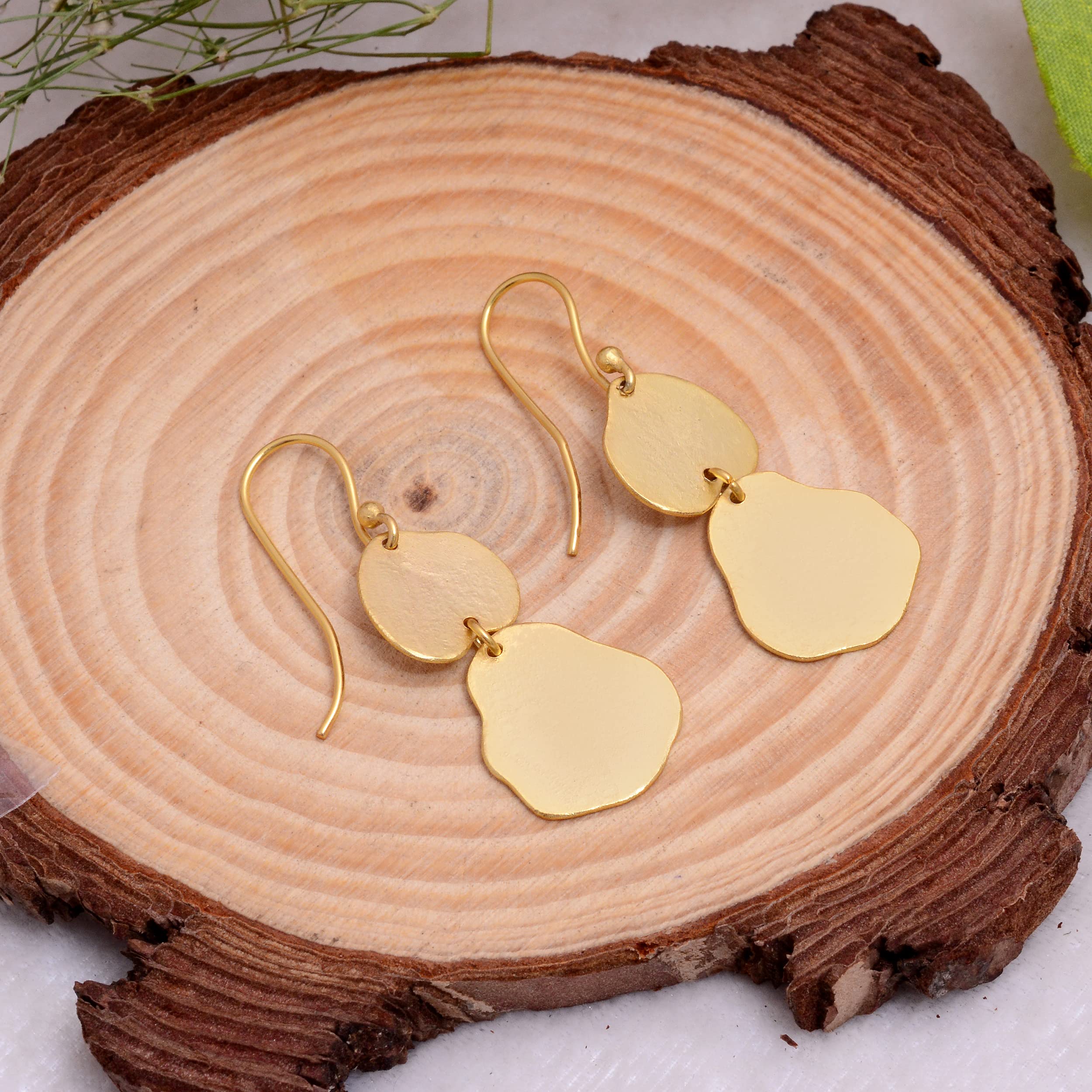 18K Gold Plated Handmade Earrings for Women - Elegant Fashion Jewelry Gift for Her - VE-510 | Perfect for Weddings, Parties & Everyday Wear