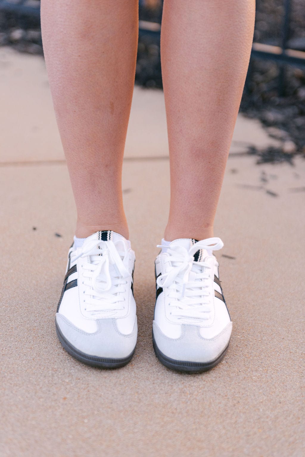 White & Black Dakkah Lace Up Sneakers for Men & Women - Comfortable Casual Walking Shoes for Running, Gym, Workout & Everyday Wear