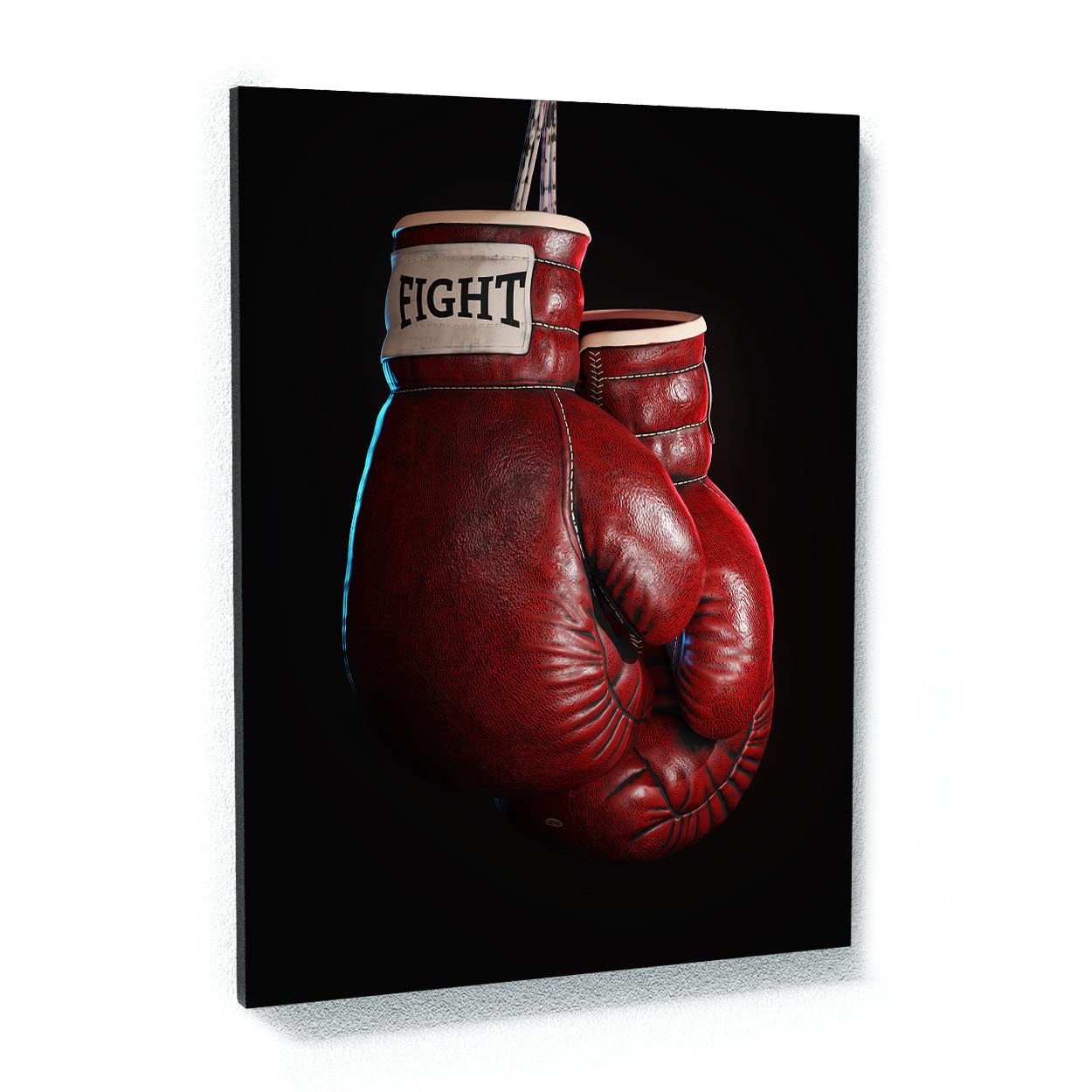 Boxing Gym Wall Art - Red Motivational Canvas Print for Home & Office Decor (30x40 Inches) | Perfect for Fitness Studios, Boxing Gyms & Sports Themed Rooms