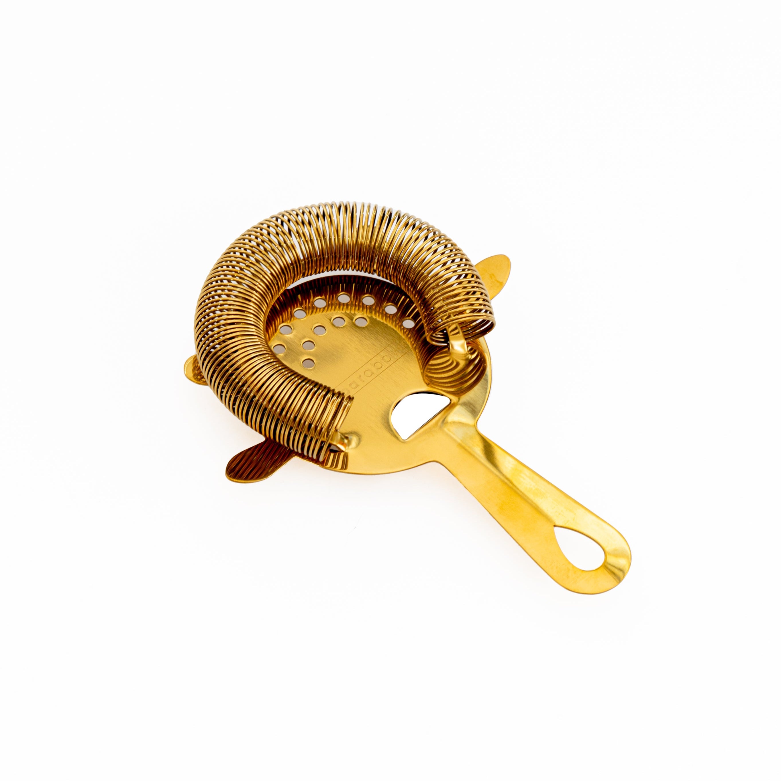 Premium 4-Prong Hawthorne Cocktail Strainer in Gold - Perfect for Mixing Classic & Craft Cocktails at Home or Bar Use