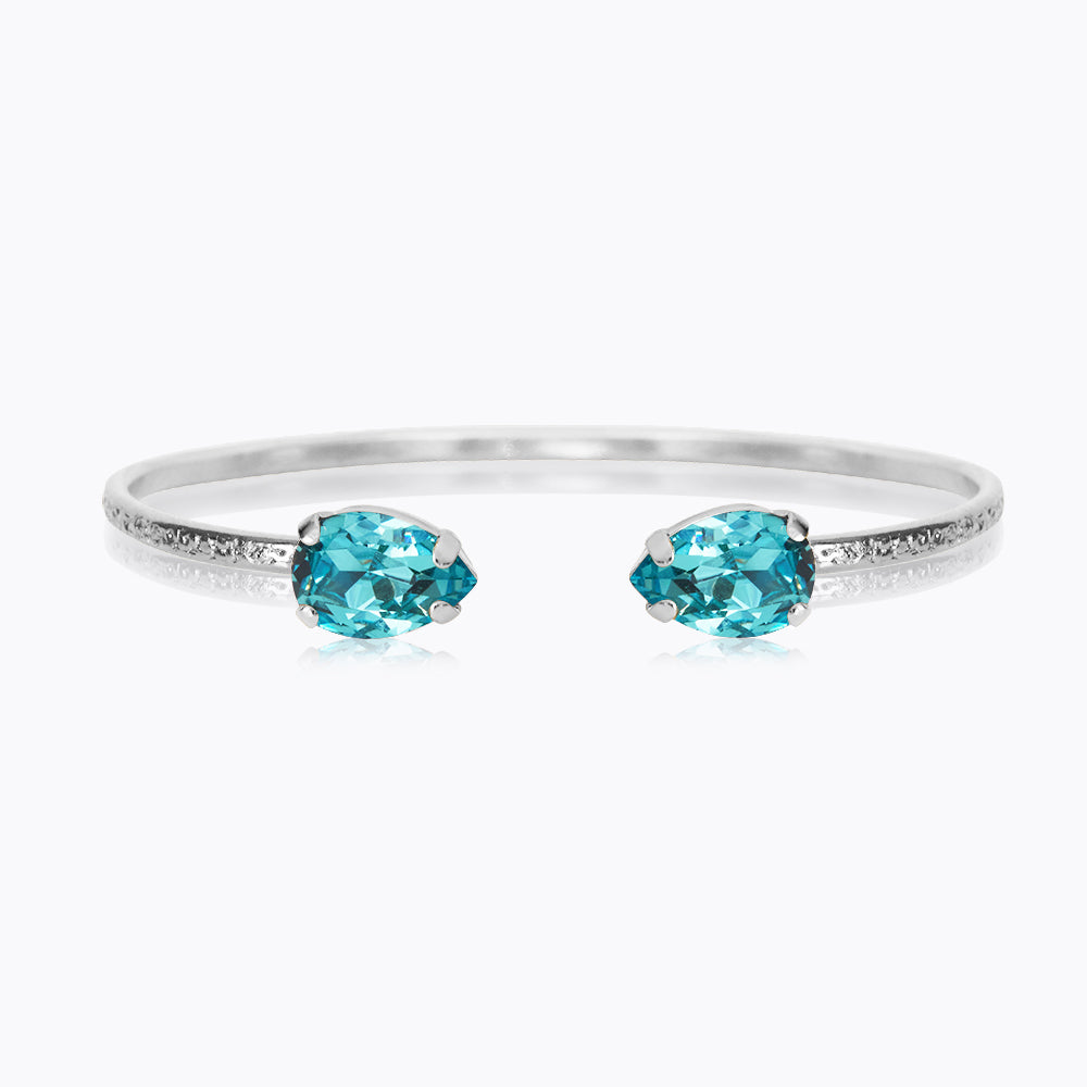 Elegant Petite Drop Bracelet with Genuine Aquamarine Gemstone – Perfect for Weddings, Parties & Everyday Wear