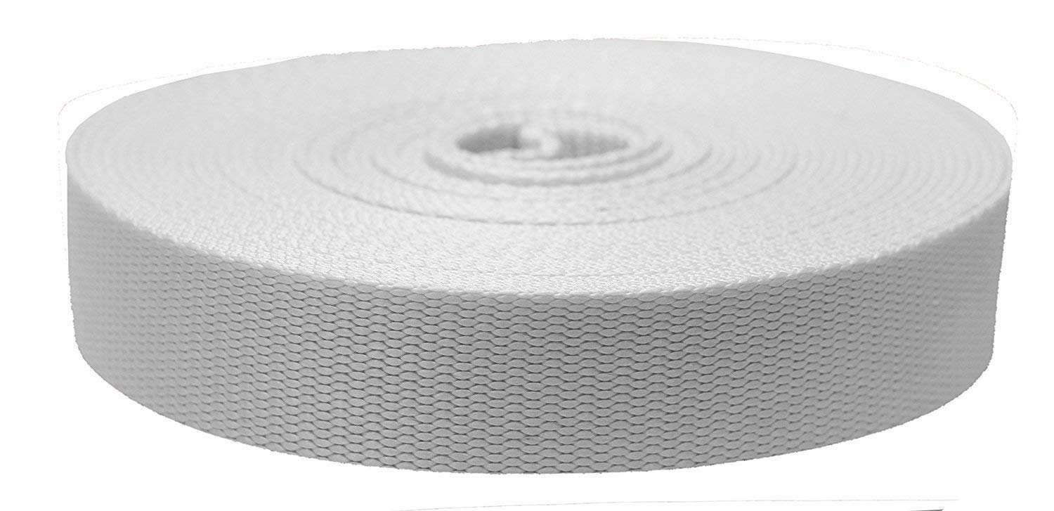 Durable Flat Nylon Webbing for Sewing - 1/2 Inch to 2 Inch Width Options - Perfect for DIY Projects, Pet Gear Repair, Home Decor & Crafting | Strong Nylon Straps for Belts, Bags, Furniture & Outdoor Equipment