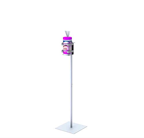 Antibacterial Hand Sanitizer Wipes Dispenser Stand - Touchless Sanitizing Wipe Holder for Office, Home & Public Spaces - Wall Mount or Countertop Use for Germ-Free Hygiene