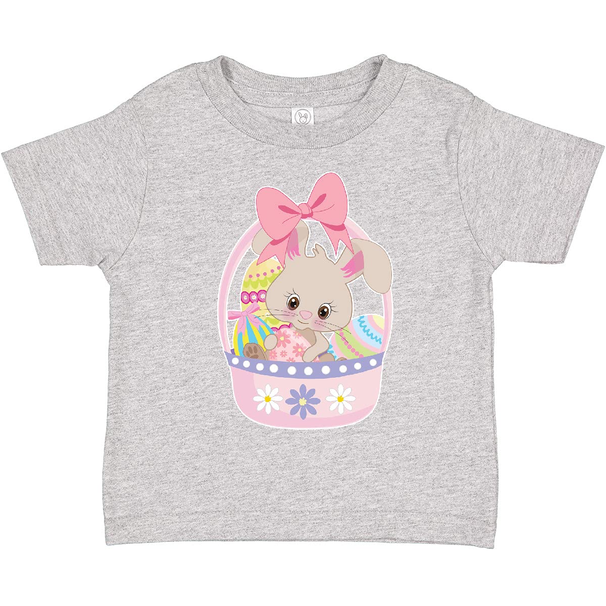 Easter Bunny in Basket with Eggs Toddler T-Shirt - Cute Easter Outfit for Boys & Girls - Perfect for Easter Egg Hunt & Spring Celebrations