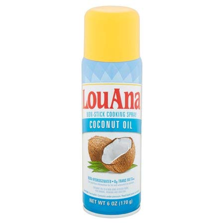 LouAna Coconut Oil Non-Stick Cooking Spray - 6oz (Pack of 6) | Healthy Oil for Baking, Frying & Grilling | Perfect for Pancakes, Waffles & BBQ