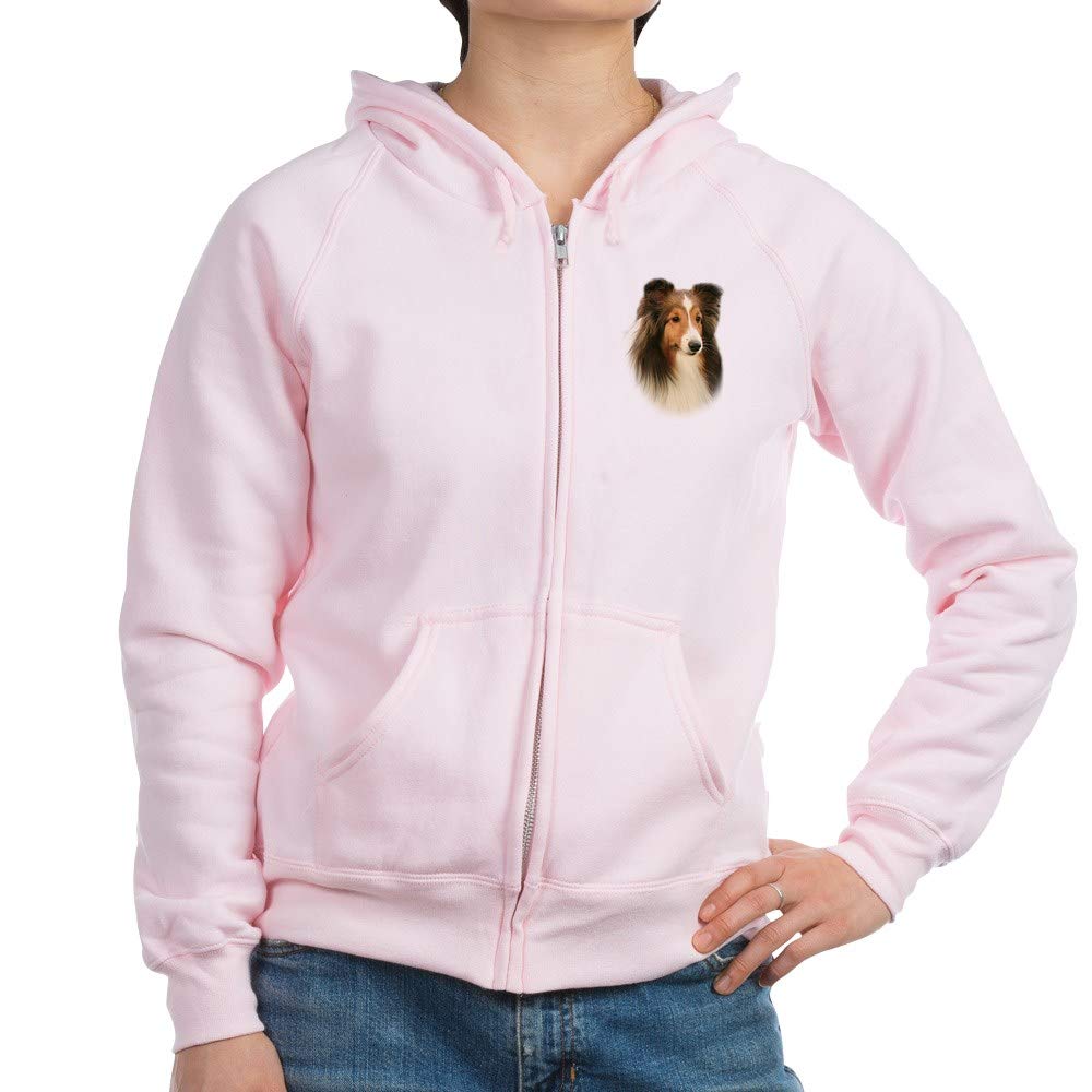 Timmy's Sheltie #2 Women's Zip Hoodie - Cozy Fleece Pullover with Front Pocket | Perfect for Dog Lovers, Casual Wear & Outdoor Activities