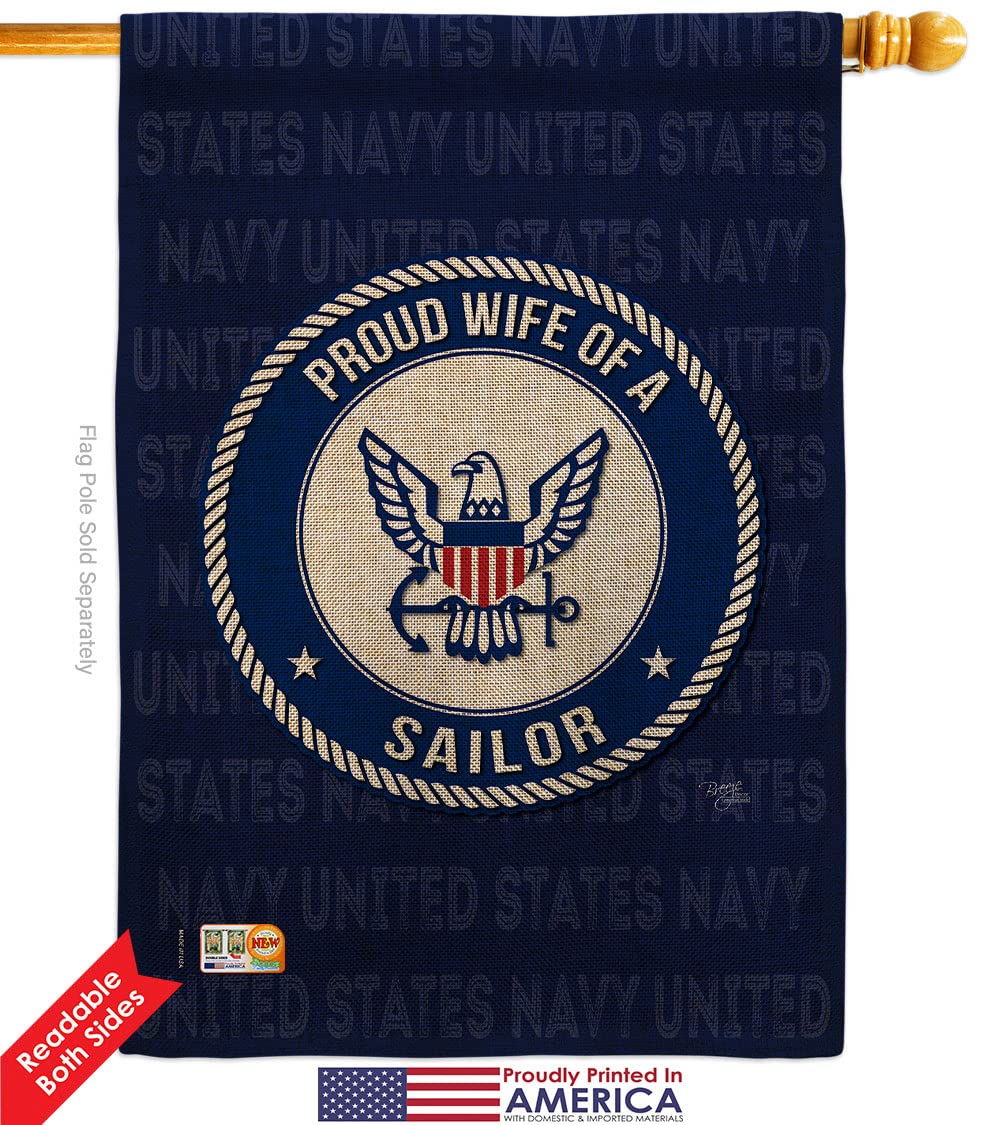 Double-Sided US Navy Seabee Garden Flag 28x40 Inch - Patriotic Military Yard Banner for Veterans, Armed Forces & Retirees - Made in USA | Perfect for Front Yard, Porch Decor & Patriotic Gift Giving
