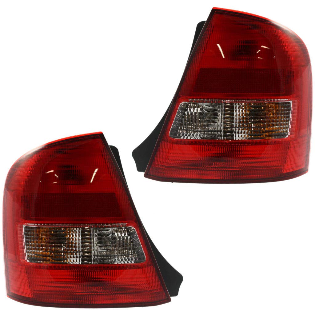 1999-2003 Mazda Protege Sedan Tail Light Pair - Driver & Passenger Side (MA2800112 + MA2801112, BL8D51160 + BL8D51150) | Direct Fit Replacement | Perfect for Night Driving & Enhanced Vehicle Safety