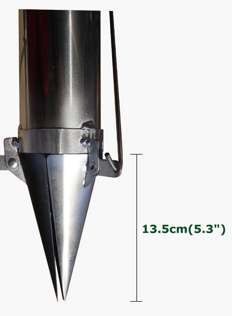 Stainless Steel Seedling Transplanting Bulb Planter Tool with Long Handle - Manual Vegetable & Young Plant Transplanter for Garden, Greenhouse - Perfect for Planting Flowers, Vegetables, and Seedlings in Raised Beds or Containers