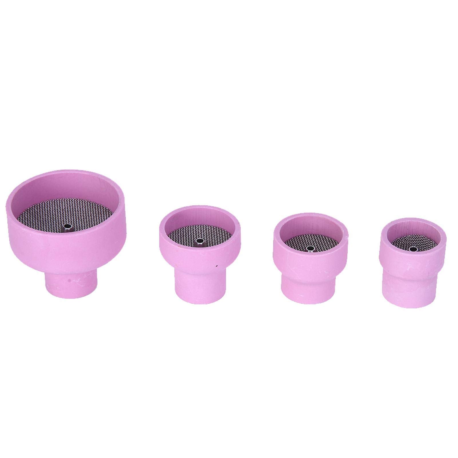 4-Piece Alumina Ceramic TIG Welding Torch Cups Kit - High Temperature Resistant Nozzles for Precision Welding | Perfect for Stainless Steel, Aluminum & Metal Fabrication in Automotive, Aerospace & DIY Projects