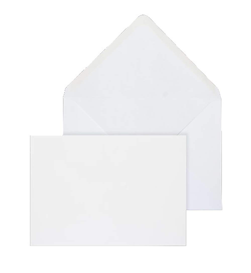 Premium 90 GSM White Banker Gummed Envelopes 5x7.5 Inches (127x190mm) - Pack of 1000 for Business Invitations, Mailing & Office Use