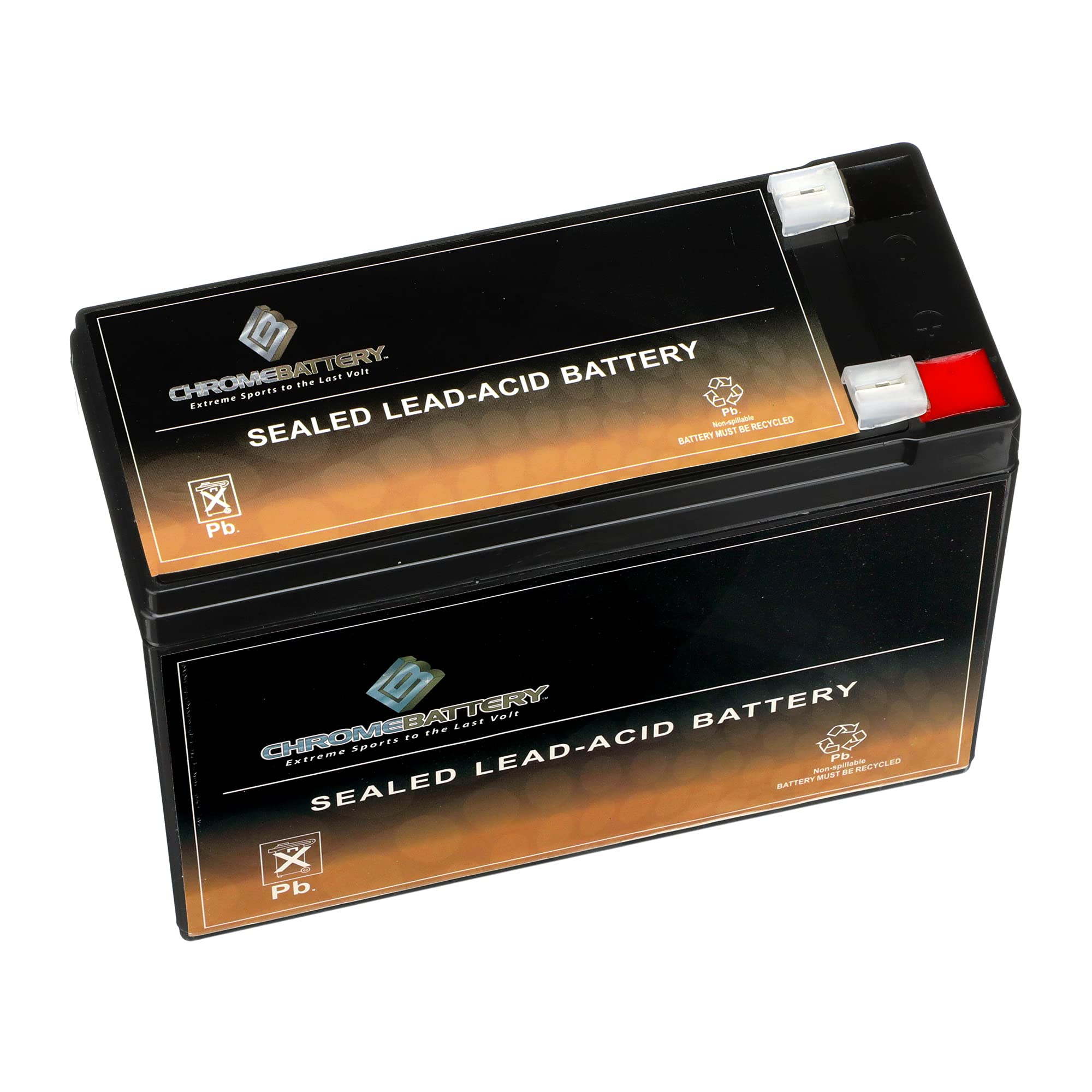 12V 10AH Rechargeable Sealed Lead Acid Battery - Power-Sonic PSH-12100F2 for Solar Panels, UPS Backup, Emergency Lights & Security Systems