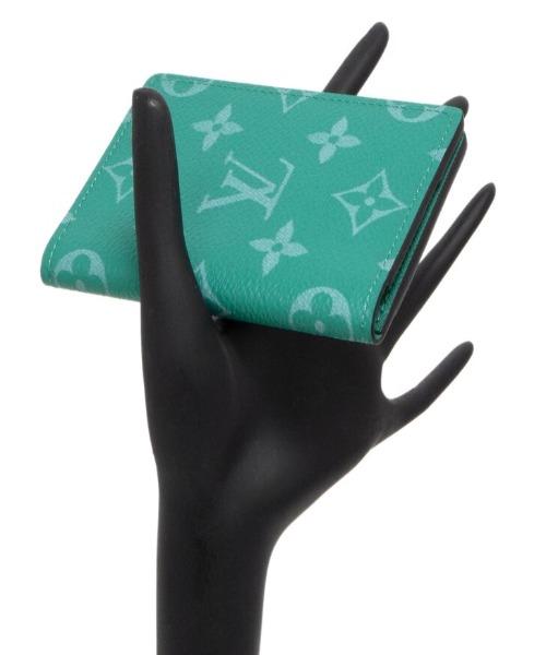 LV Taiga Monogram Vert Pocket Organizer - Slim Wallet for Men - Perfect for Business, Travel & Everyday Use
