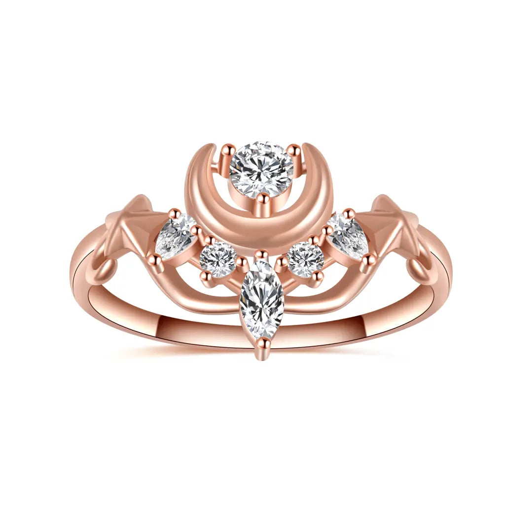 Luna Transformation Ring Rose - Elegant Floral Jewelry for Women, Adjustable Magic Mood Ring, Perfect for Valentine's Day Gifts, Anniversary & Romantic Occasions