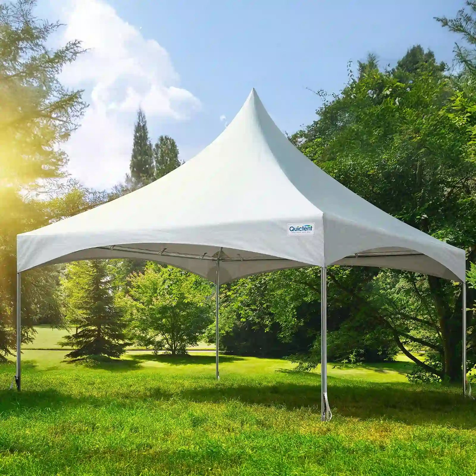 Quictent High Peak Fire Retardant White Party Tent - Waterproof Outdoor Canopy for Weddings, Events & Backyard Gatherings