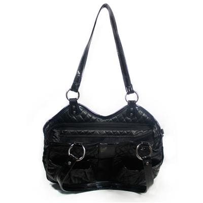 Premium Black Quilted Luxe Metro Dog Carrier - Stylish & Comfortable Pet Travel Bag for Small to Medium Dogs - Perfect for Air Travel, Shopping & Outdoor Adventures