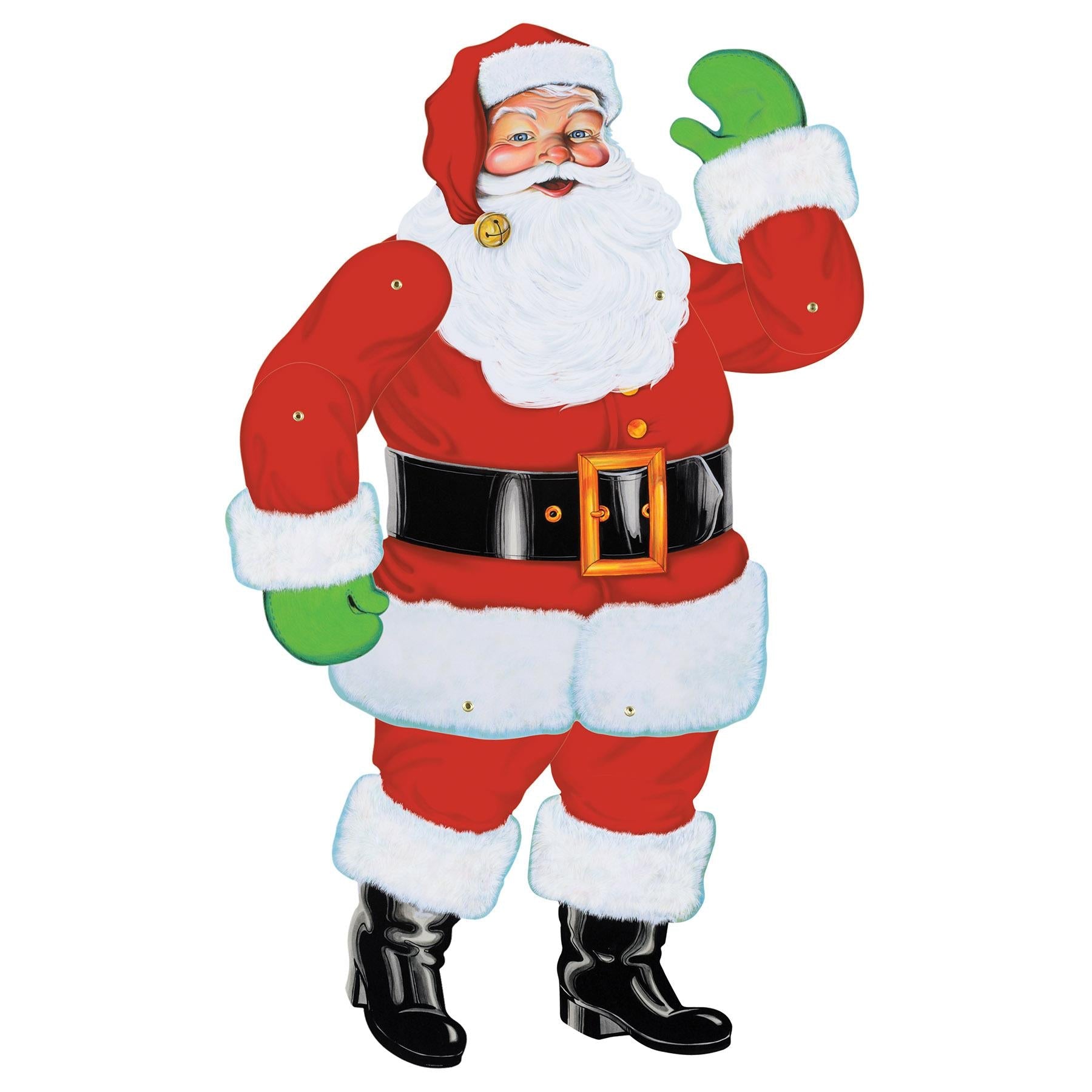 12 Pack Beistle 29 Inch Tall Jointed Santa Christmas Decoration - Festive Holiday Decor for Home, Office, and Christmas Tree (Set of 12) | Perfect for Indoor and Outdoor Holiday Party Decorations