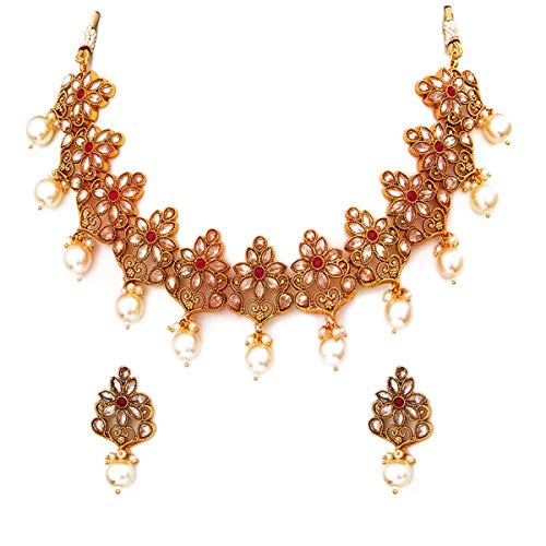 Antique Necklace-MN 218-RED