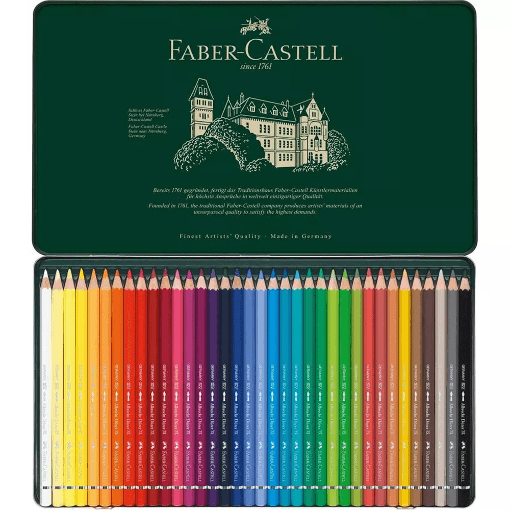 Faber-Castell Albrecht Durer Watercolor Pencils Set of 36 - Premium Artist Colored Pencils in Tin Box for Drawing, Sketching & Professional Artwork