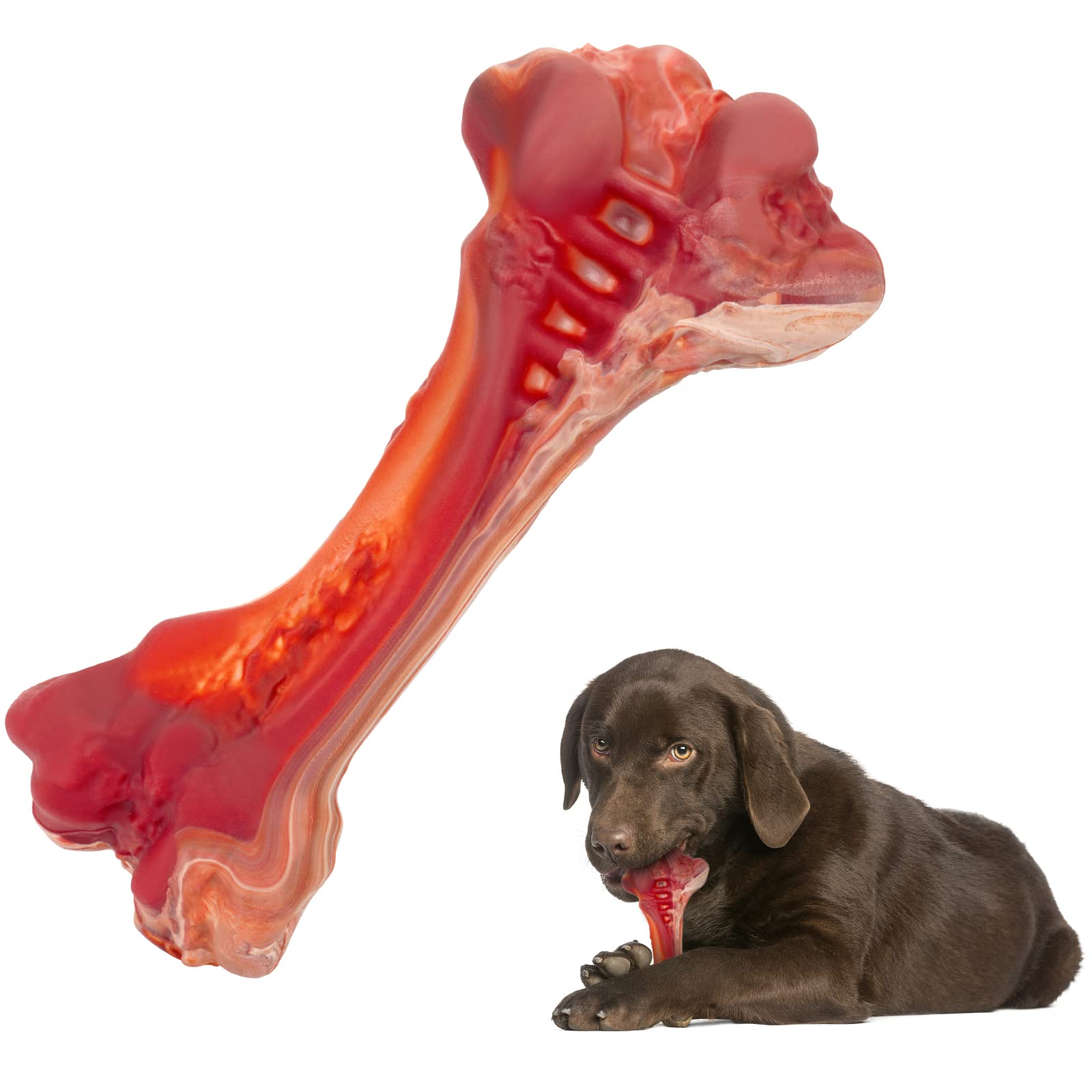 **Indestructible Dog Chew Toys for Aggressive Chewers – Durable Natural Rubber Dog Bone for Large & Medium Dogs – Food-Grade, Interactive Chew Toy for Teething, Training & Boredom Relief – Perfect for Playtime & Dental Health**